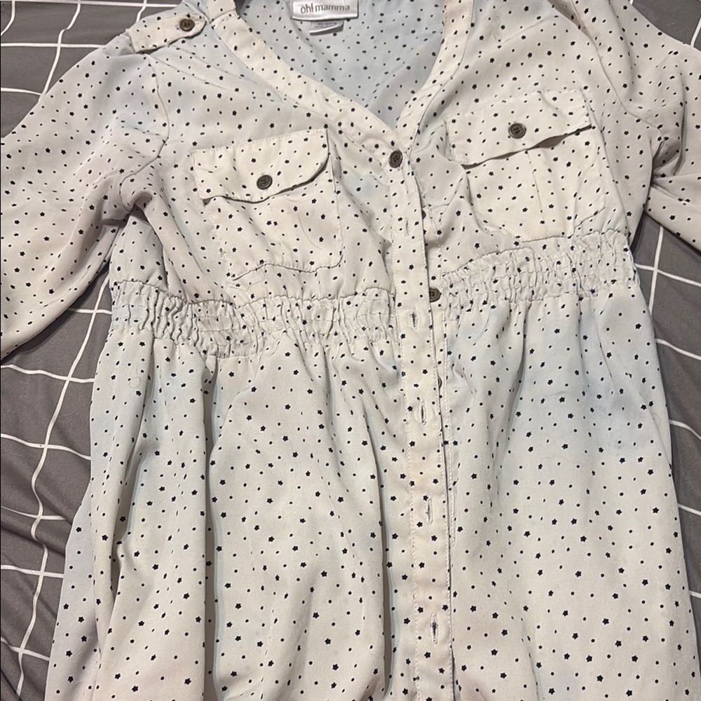 White Polka Dot Blouse